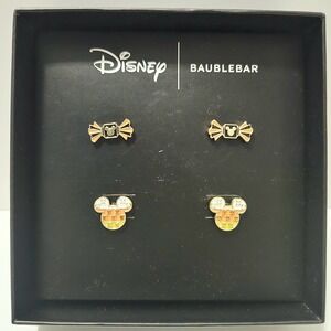 Disney X Baublebar Mickey Mouse Candy Corn Halloween Stud Earrings NEW NIB